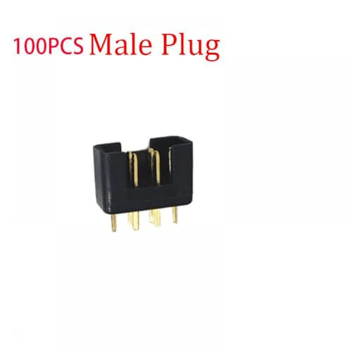 IVLAZLRG 10/100pcs 6Pin MPX Multiplex-Anschluss männlicher weiblicher Stecker AM-1016 kompatibel mit RC-Segelfluglinie-Verbindungszubehör(100pcs Black Male) von IVLAZLRG