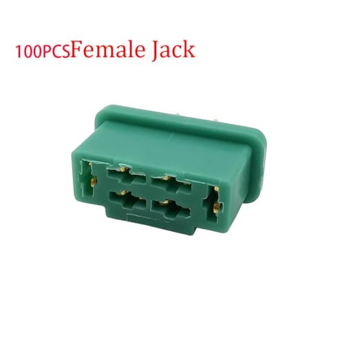 IVLAZLRG 10/100pcs 6Pin MPX Multiplex-Anschluss männlicher weiblicher Stecker AM-1016 kompatibel mit RC-Segelfluglinie-Verbindungszubehör(100pcs Green Female) von IVLAZLRG