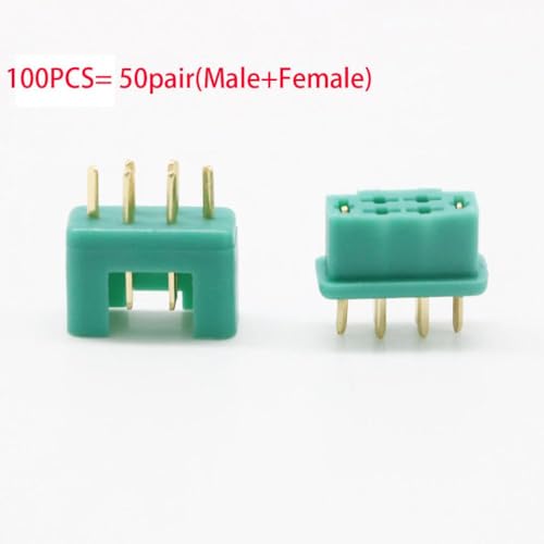 IVLAZLRG 10/100pcs 6Pin MPX Multiplex-Anschluss männlicher weiblicher Stecker AM-1016 kompatibel mit RC-Segelfluglinie-Verbindungszubehör(100pcs gree M F) von IVLAZLRG