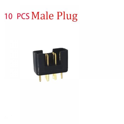 IVLAZLRG 10/100pcs 6Pin MPX Multiplex-Anschluss männlicher weiblicher Stecker AM-1016 kompatibel mit RC-Segelfluglinie-Verbindungszubehör(10pcs Black Male) von IVLAZLRG