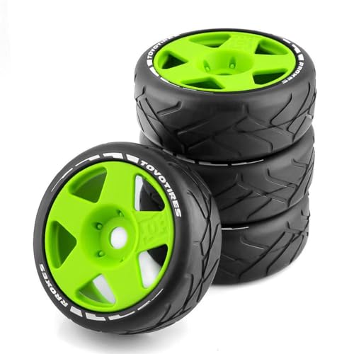 IVLAZLRG 105 mm 1/8 Maßstab Offroad-Buggy-Reifen und Räder mit 17 mm Sechskantkompatibel mit verschiedenen 1: 8-RC-Autos(Green) von IVLAZLRG