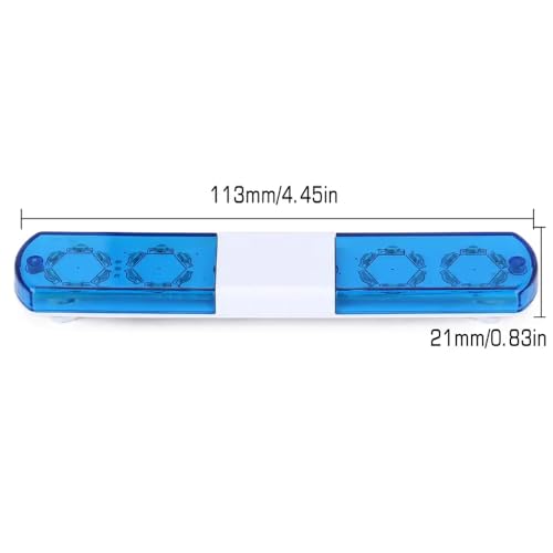 IVLAZLRG 113/143 mm RC Police Flash Light -Balken mit 5 Modi alarmierendes Licht für kompatible 1/14 1/10 RC -Autozubehör(113mm Blue) von IVLAZLRG