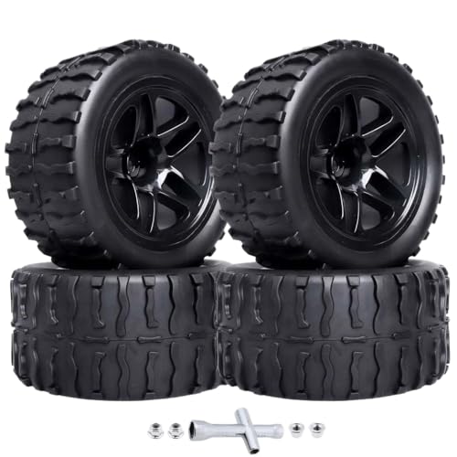 IVLAZLRG 12 mm Sechskant RC Räder Reifen 1 10 Skala kompatibel mit 2WD 4x4 VXL -Models Passend EPX Pro Blackout Xte Kleber Set von 4 von IVLAZLRG