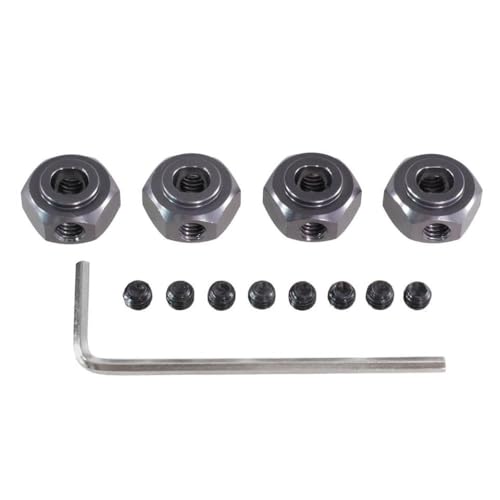 IVLAZLRG 12 mm Sechskantmetallanschluss für 1/10 10208 und 1/12 Skala RC -Cars kompatibel mit H12Y H12Y+ Models Upgrade -Teile Ersatzzubehör(Titanium) von IVLAZLRG