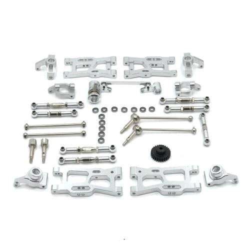 IVLAZLRG 144010 144002 124017 124019 124018 144001 124007 RC -Auto -Upgrade Teile Metallantriebswelle Pull -Stange -Schwung Arm Lenkung mit 1 10 -Skala -RC -Fahrzeugen kompatibel(White) von IVLAZLRG