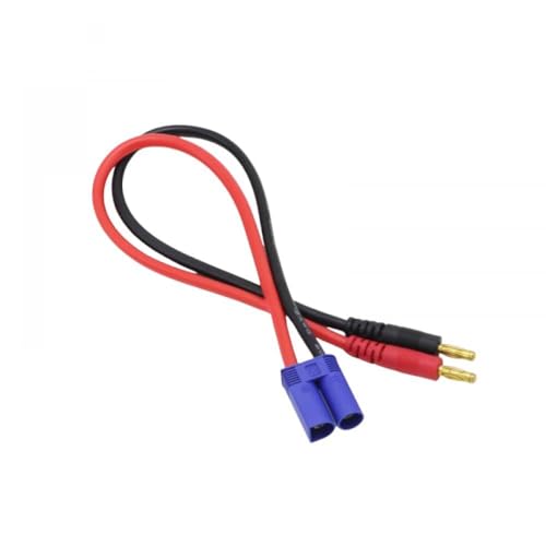 IVLAZLRG 15/30 cm Modellflugzeug B6 Ladegerät kompatibel mit XT30 XT60 XT90 EC3 EC5 TRX -Plug -Stecker T Stecker zum 4,0 -mm -Bananenkopf(EC5 to 4.0 30cm) von IVLAZLRG