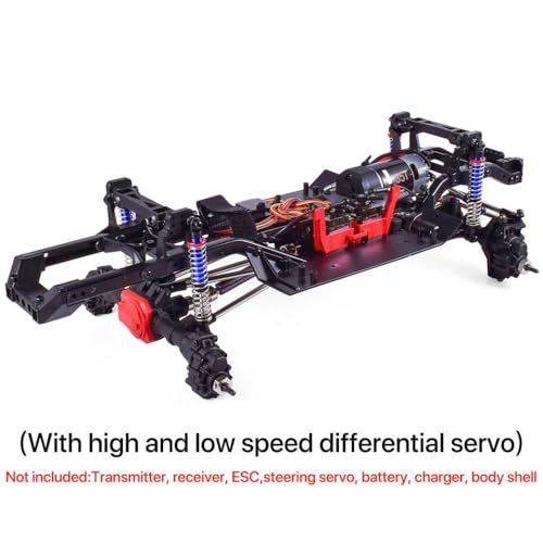 IVLAZLRG 2-Gang-Getriebe-Chassis-Rahmen mit Differentialportalachse für 1/10 RC-Auto-Kompatible DIY-Teile von Austarhobby(Without Tires) von IVLAZLRG