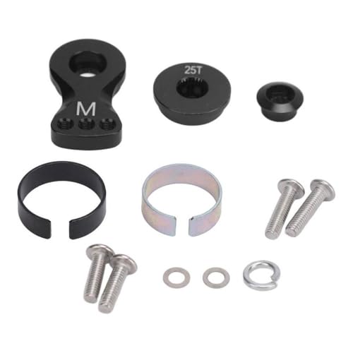IVLAZLRG 25T Aluminium Servoarm 29,5 mm Länge Universal Servo Saver Ersatzkompatibel mit 1 10 -Skala -RC -Autos(Black) von IVLAZLRG