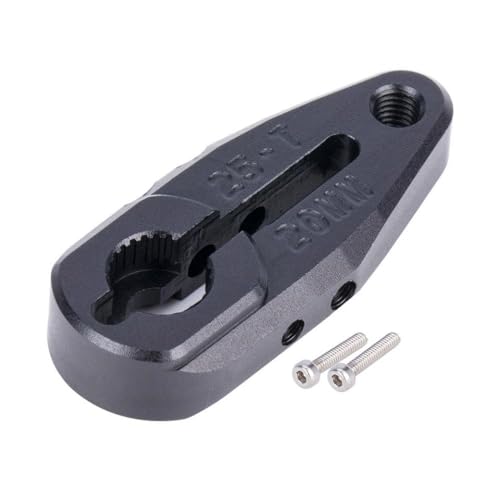 IVLAZLRG 25T Servo Horn 20/24mm kompatibel mit Protek Savox Futaba -Servos für 1/10 Buggy Raider 2WD 7075 Aluminiumklemme(Black 20mm) von IVLAZLRG
