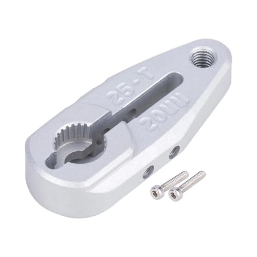 IVLAZLRG 25T Servo Horn 20/24mm kompatibel mit Protek Savox Futaba -Servos für 1/10 Buggy Raider 2WD 7075 Aluminiumklemme(Silver 20mm) von IVLAZLRG