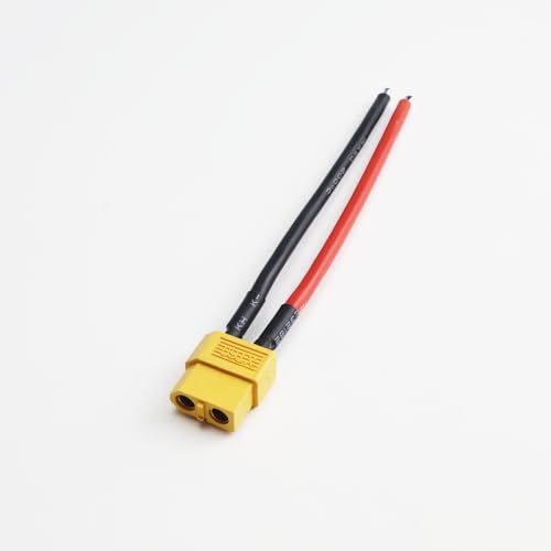 IVLAZLRG 2pcs / 7pcs XT60 männlicher/weiblicher Steckeranschluss 14AWG 10 cm Flexibler Draht für RC Lipo Motor -Teile, die mit DIY -Projekten kompatibel sind(2pcs XT60 F) von IVLAZLRG