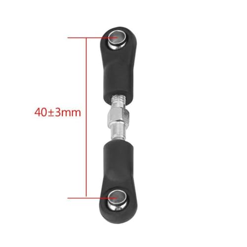 IVLAZLRG 2pcs Set RC Lenering Linkage Rod Servo -Spannschloss für 116 Skala Fernbedienungsauto -Autoteile, die mit ZD -Modellautos kompatibel sind(40mm) von IVLAZLRG