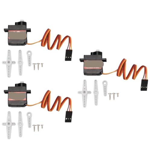 IVLAZLRG 3pcs Leichtes Torsion Fast Response RC Servo kompatibel für Feste Flügel -RC -Flugzeug -RC -Auto RC -Roboter DC 4.8 bis 6 V von IVLAZLRG