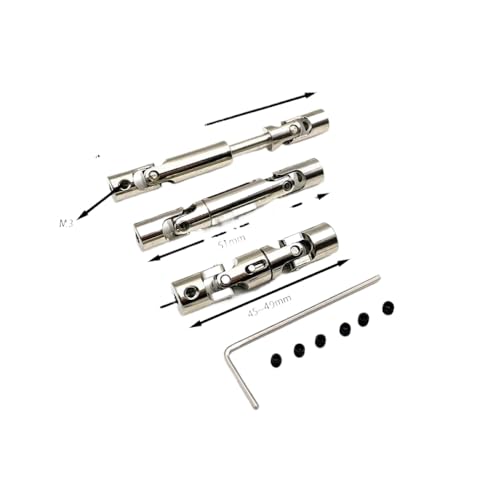IVLAZLRG 3pcs Metallantriebswelle kompatibel mit B16 B36 Q60 Q63 Q64 Fayee FY004 MN-77 6WD 6x6 RC-Autoteile von IVLAZLRG