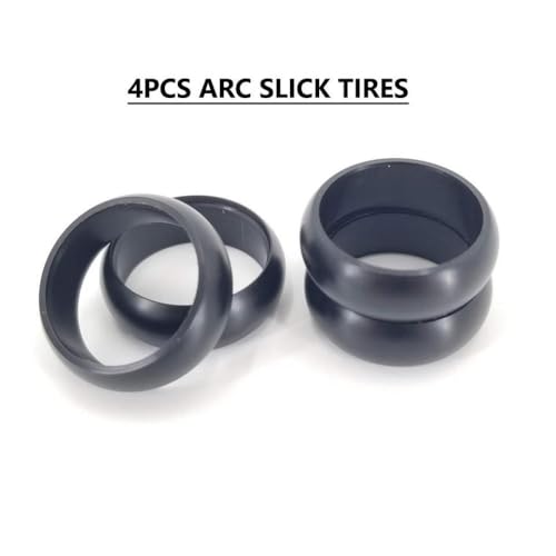 IVLAZLRG 4PCS Metall Wheel Bogen Slick -Reifen kompatibel mit 1/28 RC -Autos, einschließlich 284131 K969 K989 für Drift -Rennen(4PCS ARCSLICK TIRE) von IVLAZLRG