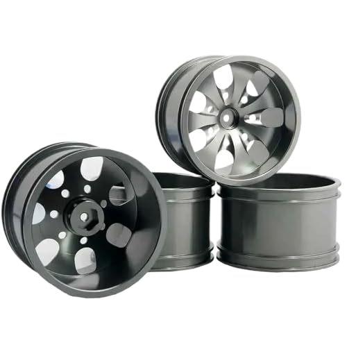 IVLAZLRG 4PCS RC Aluminiumfelgen kompatibel mit 1:10 Modellen D: 78 mm W: 50 mm(Gray 4pcs) von IVLAZLRG