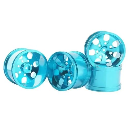 IVLAZLRG 4PCS RC Aluminiumfelgen kompatibel mit 1:10 Modellen D: 78 mm W: 50 mm(Sky Blue 4pcs) von IVLAZLRG