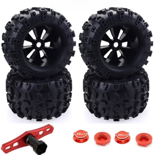 IVLAZLRG 4pcs 1/8 Skala 17mm Hex RC -Reifen und Räder für maxx tmaxx revo 33(8483 Tire Tool) von IVLAZLRG
