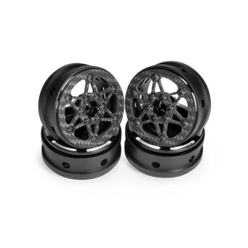 IVLAZLRG 4pcs 1,9 Zoll Carbon Fias -Rad Felgen kompatibel mit 1/10 RC Car Crawler RR10 TF2 Element GMADE R1 Cheater Rigs 1.9s DIY(4PCS A) von IVLAZLRG