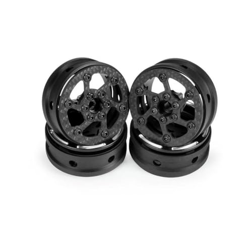 IVLAZLRG 4pcs 1,9 Zoll Carbon Fias -Rad Felgen kompatibel mit 1/10 RC Car Crawler RR10 TF2 Element GMADE R1 Cheater Rigs 1.9s DIY(4PCS B) von IVLAZLRG