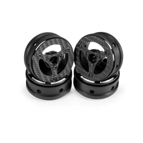 IVLAZLRG 4pcs 1,9 Zoll Carbon Fias -Rad Felgen kompatibel mit 1/10 RC Car Crawler RR10 TF2 Element GMADE R1 Cheater Rigs 1.9s DIY(4PCS C) von IVLAZLRG