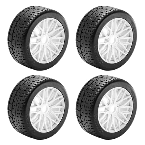IVLAZLRG 4pcs 100x42mm RC -Reifen 17mm Sechser(White) von IVLAZLRG