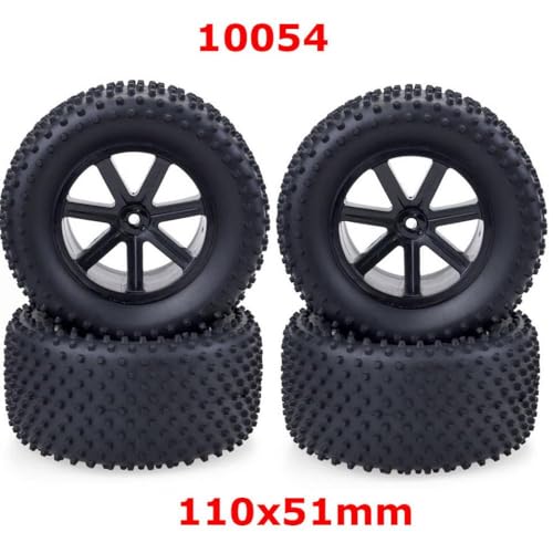 IVLAZLRG 4pcs 110 mm 112 mm Gummireifen und Felgen für 1/10 RC Offroad-Autos mit 12-mm-Hex-Hub-Kompatibilität(10054) von IVLAZLRG