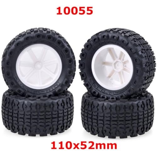 IVLAZLRG 4pcs 110 mm 112 mm Gummireifen und Felgen für 1/10 RC Offroad-Autos mit 12-mm-Hex-Hub-Kompatibilität(10055) von IVLAZLRG