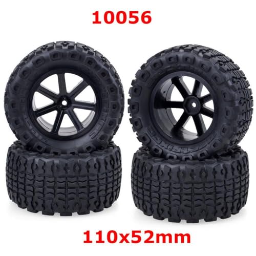 IVLAZLRG 4pcs 110 mm 112 mm Gummireifen und Felgen für 1/10 RC Offroad-Autos mit 12-mm-Hex-Hub-Kompatibilität(10056) von IVLAZLRG