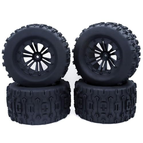 IVLAZLRG 4pcs 120 mm 125 mm RC Buggy Räder und Reifen kompatibel mit 1:10 Crawler -Fahrzeugen(7473) von IVLAZLRG