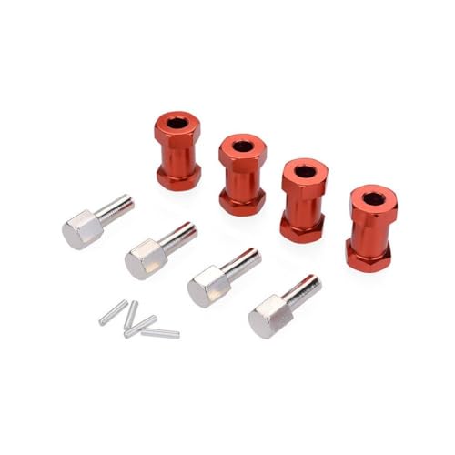 IVLAZLRG 4pcs 12mm Sechskantrad -Hub -Antriebsantriebsadapter 20/25mm Verlängerung Koppler kompatibel mit 1/10 RC -Auto -Crawler(20mm Red) von IVLAZLRG