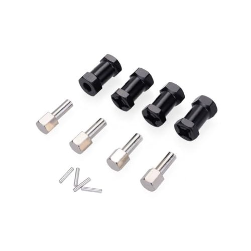IVLAZLRG 4pcs 12mm Sechskantrad -Hub -Antriebsantriebsadapter 20/25mm Verlängerung Koppler kompatibel mit 1/10 RC -Auto -Crawler(25mm Black) von IVLAZLRG