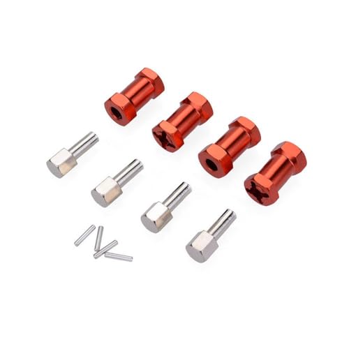IVLAZLRG 4pcs 12mm Sechskantrad -Hub -Antriebsantriebsadapter 20/25mm Verlängerung Koppler kompatibel mit 1/10 RC -Auto -Crawler(25mm Red) von IVLAZLRG
