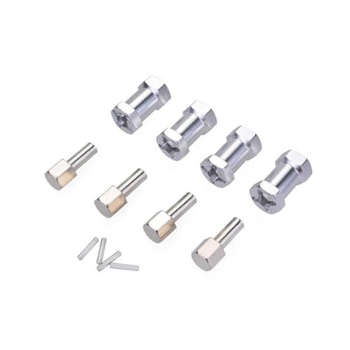 IVLAZLRG 4pcs 12mm Sechskantrad -Hub -Antriebsantriebsadapter 20/25mm Verlängerung Koppler kompatibel mit 1/10 RC -Auto -Crawler(25mm Silver) von IVLAZLRG