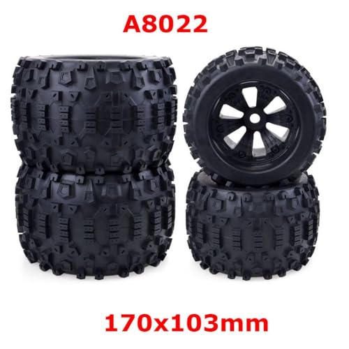 IVLAZLRG 4pcs 17mm Hex Hub Gummi -Schwammreifen für 1/8 -Skala -RC -Autos und Buggys 170 mm 165 mm Räder(A8022) von IVLAZLRG