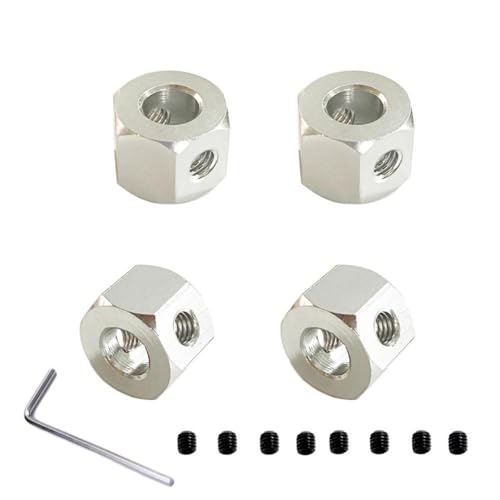 IVLAZLRG 4pcs 5 mm bis 12 mm Sechskantrad -Radnabenadapter kompatibel mit D12 C14 C24 B14 B16 Mn D91 RC -Autoteile Upgrade 4pcs 5 mm bis 12 mm Kombinierer für 1 10 -Skala -RC -Fahrzeuge(White) von IVLAZLRG