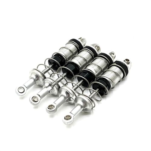 IVLAZLRG 4pcs Metallöl -Stoßdämpferdämpfer, kompatibel mit 1 16 -Skala -RC -Autos FITS -Modelle 16101 16102 16103 Upgrade -Ersatzteile(Silver) von IVLAZLRG