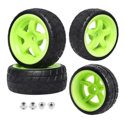 IVLAZLRG 4pcs Set 26 mm Breite Plastikradfelgen mit 12 -mm -Hub -RC -Gummireifen für 1:10 Skala auf Straße Touring Autos von IVLAZLRG