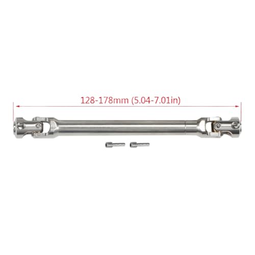 IVLAZLRG 5 mm universelles Gelenkantriebswelle kompatibel mit 1/10 RC Car Crawler -Modellen wie Element TF2 und CC01 in Edelstahl(128-178mm) von IVLAZLRG