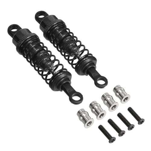 IVLAZLRG 64 mm ölgefüllter Metallschockdämpfer mit Stoßturm kompatibel mit C14 C24 Mn D91 MN99 99S RC -Autos Einstellbarer Upgrade -Teile(Black 2PCS) von IVLAZLRG