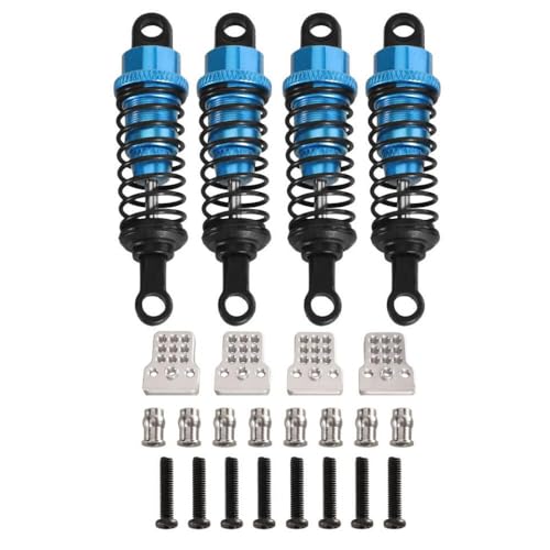 IVLAZLRG 64 mm ölgefüllter Metallschockdämpfer mit Stoßturm kompatibel mit C14 C24 Mn D91 MN99 99S RC -Autos Einstellbarer Upgrade -Teile(Blue and Tower) von IVLAZLRG