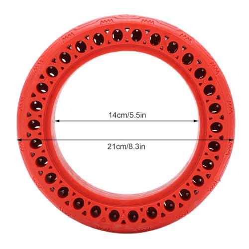 IVLAZLRG 8.5x2.0 Elektrischer Roller kompatibler hohl Fester Reifen Anti -Punktions -Slip -Reifen für M365 -Modell(Red) von IVLAZLRG