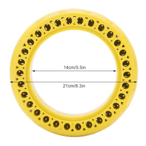 IVLAZLRG 8.5x2.0 Elektrischer Roller kompatibler hohl Fester Reifen Anti -Punktions -Slip -Reifen für M365 -Modell(Yellow) von IVLAZLRG