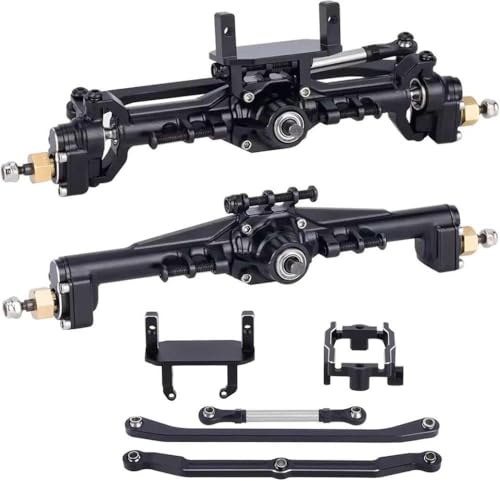 IVLAZLRG AMK 109,6 g Aluminium erweiterte 20 -mm -Portalachse mit Zwei Servosmontagekompatibel mit 1 18 -Skala -RC -Crawler -Autoachse -Upgrade -Teile(Black) von IVLAZLRG