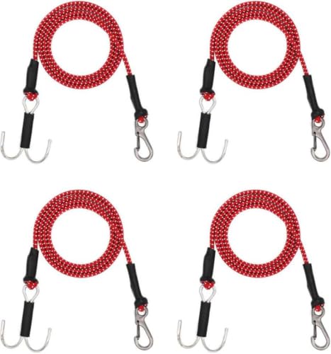 IVLAZLRG AMK 4PCS 28in1 10 Elastic -Schleppseile mit Haken und kinetischen Winchgurmen, die mit TRX6 Gen7 Gen8 RC -Autoboot kompatibel sind(Red) von IVLAZLRG