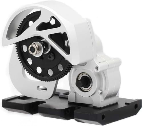 IVLAZLRG AMK Aluminium 1/10 Skala-Getriebegetriebe mit Skidplattenkompatibel mit II AX10 SMT10 VaS. VS4-10 RC Crawler(Silver) von IVLAZLRG