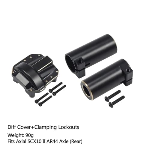 IVLAZLRG AR44 Messinggewichte Diff-Abdeckung C-Hubs Lenkungsknöchelverbindungen Mount kompatibel mit 1/10 RC Crawler II 90046 Chassis Upgrade(2 Rear Axle Weights) von IVLAZLRG