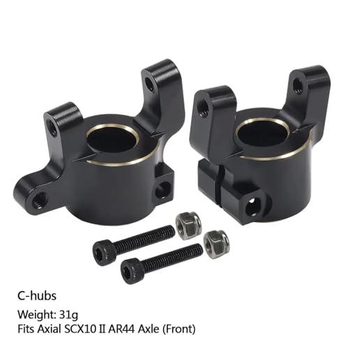 IVLAZLRG AR44 Messinggewichte Diff-Abdeckung C-Hubs Lenkungsknöchelverbindungen Mount kompatibel mit 1/10 RC Crawler II 90046 Chassis Upgrade(C-hubs) von IVLAZLRG