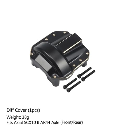 IVLAZLRG AR44 Messinggewichte Diff-Abdeckung C-Hubs Lenkungsknöchelverbindungen Mount kompatibel mit 1/10 RC Crawler II 90046 Chassis Upgrade(Diff Cover 1PCS) von IVLAZLRG