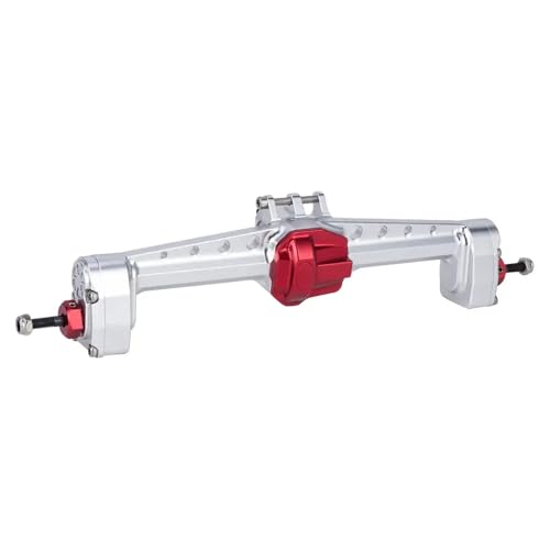 IVLAZLRG AR45P -Offset -Portalachse mit konstanter Geschwindigkeitsantriebswelle Zwei Servo -Mount- und Lenkstangenkompatibel mit 1/10 RC -Crawler -Autos(Rear axle Silver) von IVLAZLRG